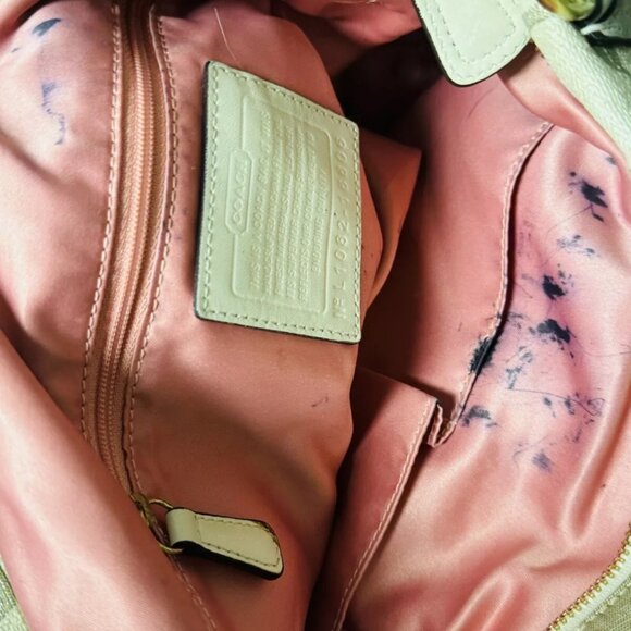 COACH Kristin Lurex Champagne Woven Hobo Shoulder Bag Purse 16806 - Picture 4 of 4